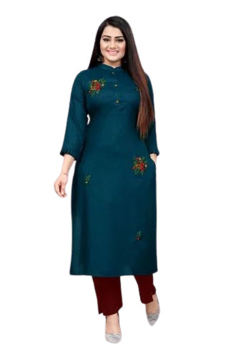 Solid Cotton Straight Kurta