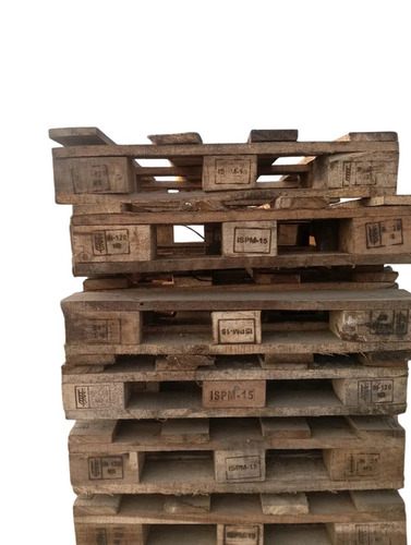 Two Ways Wooden Pallet - Pine Wood 1200x1000 mm Natural Color | Nail Joint Closure Eco Friendly Smooth Finish Water Resistant