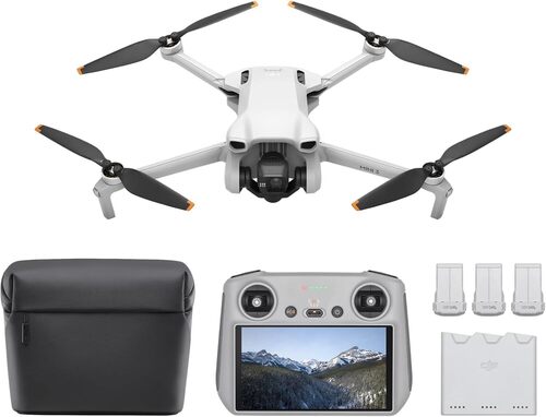 DJI Mini 3 Fly More Combo (DJI RC) Drones with Camera for Adults