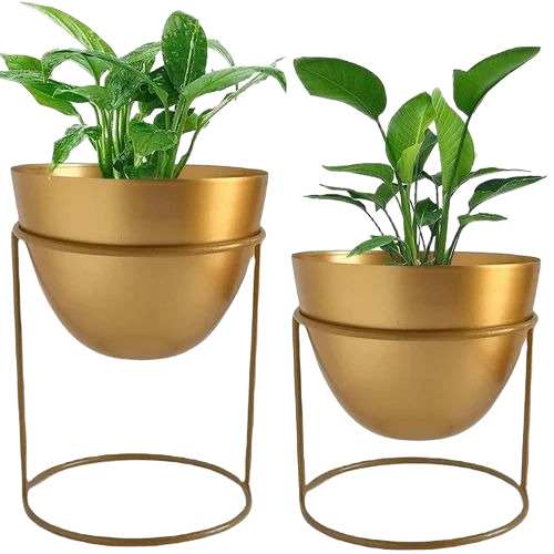 Gold Cylinder Planter
