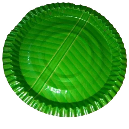 Green Kalapata Paper Plate - Paper 20 PCS Packet Green | Disposable Event Use