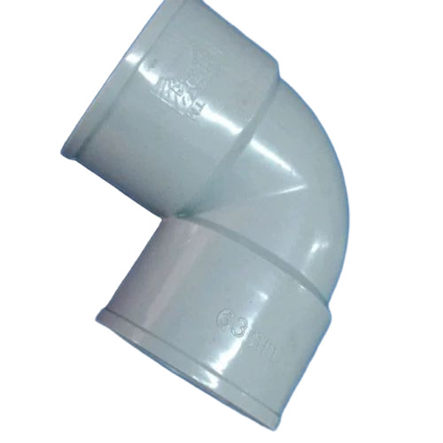 Grey PVC Pipe Elbow - 4 Inch, 45 Degree, Round, Female Connection | Corrosion Resistant, Durable, Industrial Use