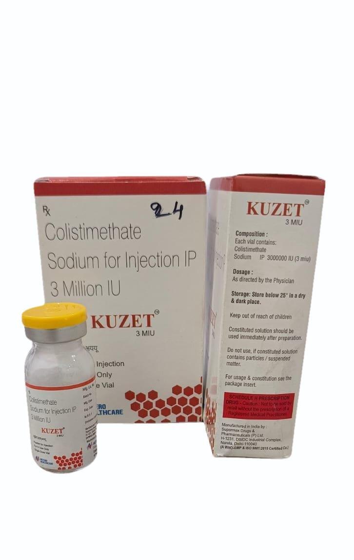 Kuzet 3Miu /Colistimethene Sodium Injection Ip - Expiration Date: 3 Years