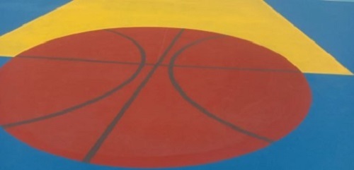 Multi Color Synthetic Basketball Court