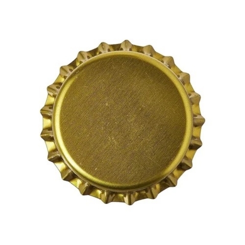 Metal Bottle Caps - Metal, Custom Size, Golden | Rust Resistant, Water Resistant, Round Shape
