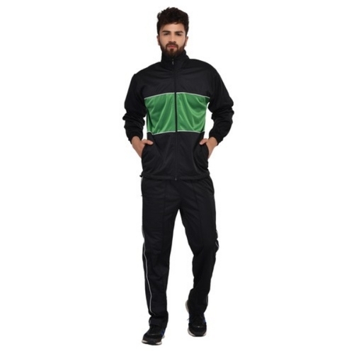 Track Suit For Winter - Skin Friendly Fabric, Standard Size, Black and Green | Wrinkle Free, Long Sleeve, Mens