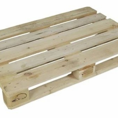 Wooden Pallet - Wood, Standard Size, Bron Color | Lightweight, Industrial Use, Tested Quality