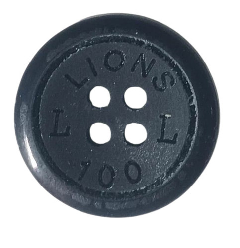 Black Round Plastic Button