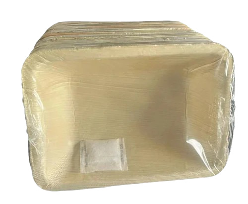 Brown Rectangular Areca Leaf Plate