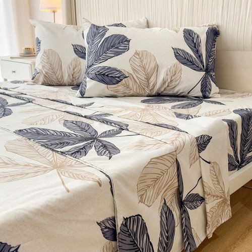 Cotton Bed Sheets - Full Size Multicolor, 100% Cotton | Quick Dry, Printed Pattern, Lightweight, Neatly Stitched