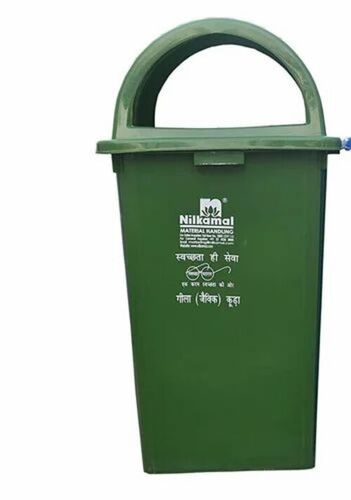 Nilkamal Dome Dustbin 80 Ltr - Plastic, 80 Ltr, Green | Durable, Light Weight, Manual Operation