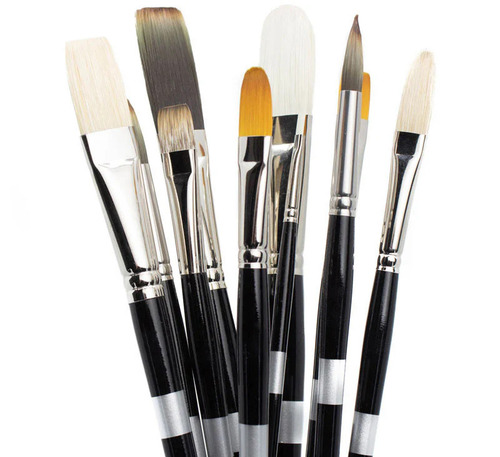 Oil Painting Brushes - Bristle Color: Brown