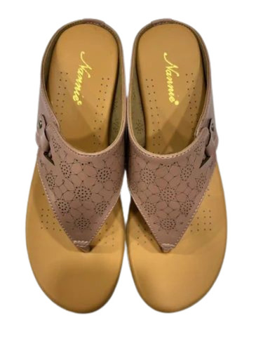 Stylish Pu Ladies Slipper - PU Leather, Synthetic Foam Sole, Embroidered Pattern | Comfortable, Lightweight, Modern Slip-On Design