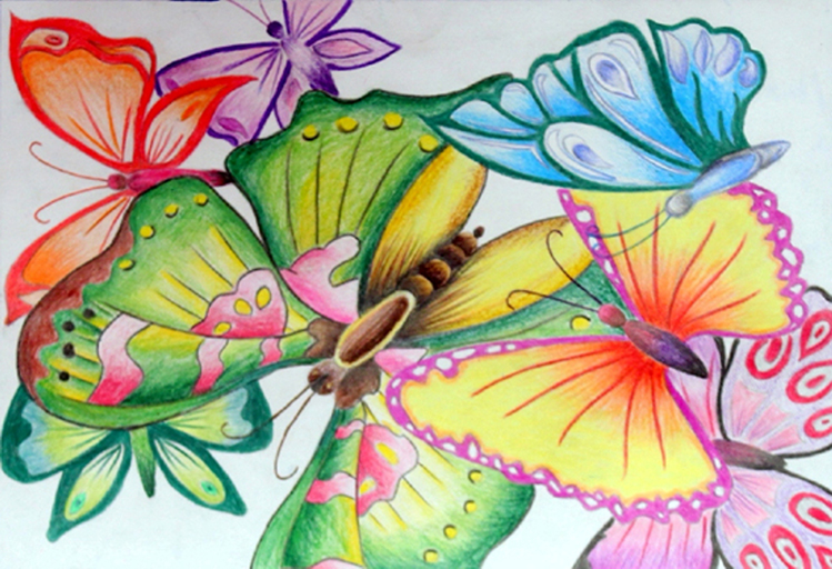 Titlee Hand Pinting (Titlee-The Butterfly 2012 F 014) - Color: Multiple