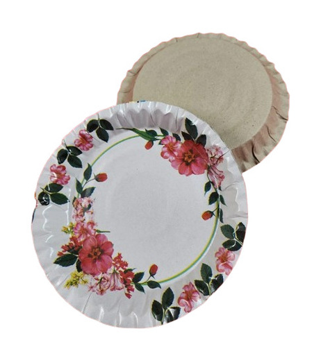 180 Gsm Flower Printed Paper Plate
