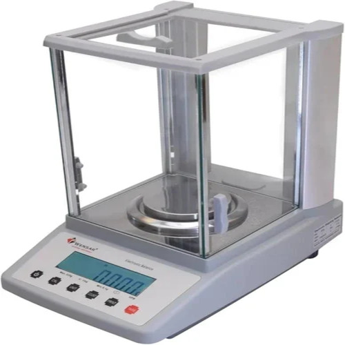 300 Gm Digital Analytical Balance - Stainless Steel, 80mm Pan Size, White | Accurate 0.0001 Gm, Laboratory Use