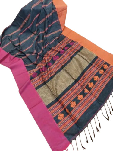Assam Cotton Handloom With Bp Saree - 6.3m Length, Multi Colors | Breathable, Anti-Shrink, Comfortable Fit, Customized Design
