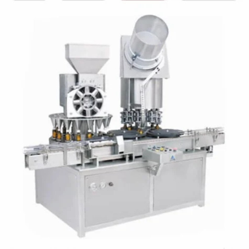 Automatic Liquid Filling Machine - Steel, Silver, 4 Head, 250ml Max Volume | High Efficiency, Fully Automatic, Washing, Labeling, Sealing