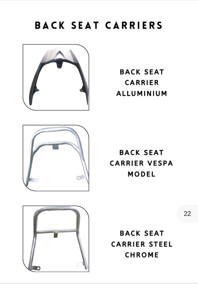 Back Seat Carrier For Electric Scooter - Stainless Steel, Rust Resistant Coating | Strong Durable Body, High Load Capacity