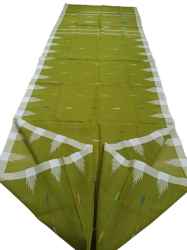 Hand Weaving Pure Cotton Monipuri Ladies Saree - 6.3m Plain Pesta Cotton, Hand Butta | Breathable, Anti-Shrink, Comfortable Fit, Festive