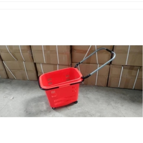 Plastic Shopping Basket Trolley 50ltr