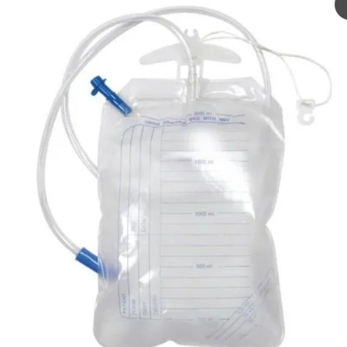 Urine Collection Bag - Plastic, 2000 Ml, Transparent | Flexible, Leak Proof, Sterile, Easy To Use