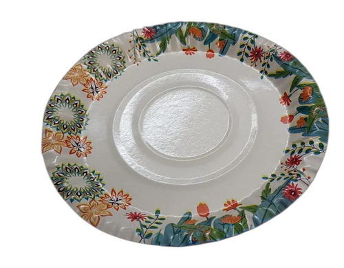 White Back 200 Gsm Printed Paper Plate