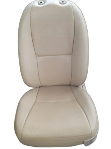 Beige Leather Car Seat Cover - Leather, Matte Beige, Manual Fit | Durable, Comfortable, Waterproof, Double Stitching, Solid Hardness