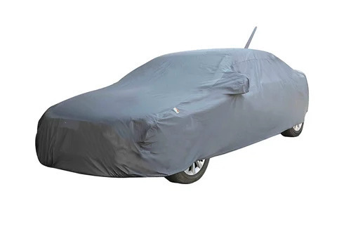 Grey Polyester Sun Protected Waterproof Car Cover