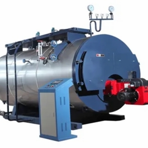 Industrial Boilers - Metal Standard Size Silver & Blue High Pressure 380V Automatic Heat Corrosion Resistant Low Noise Floor Mounted