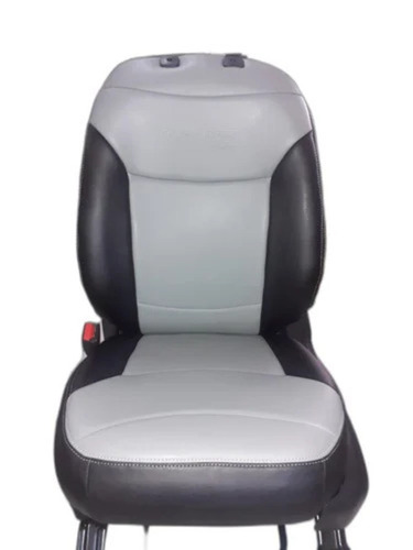 Mahindra Leather Car Seat Cover - Grey and Black Leather, Matte Finish | Durable, Comfortable, Waterproof, Double Stitching