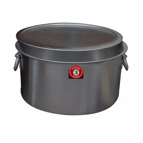15 L Aluminium Tope With Lid - 24 cm, 6 Gauge, Silver | Good Quality, Customizable Size