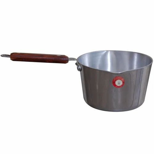 3 L Aluminium Milk Pan - 15 cm Diameter, Hard Anodised Ceramic Coating, Silver, 14 Gauge