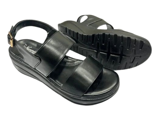 Black Pu Ladies Sandal 