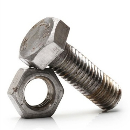 Carbon Steel Bolt - All Sizes, Silver, Powder Coated | High Strength, Threaded Design, Wear Resistant, Corrosion Resistant