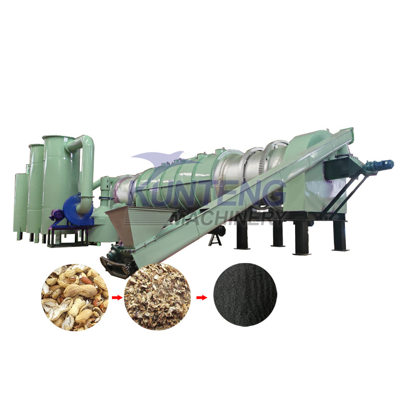 Industrial Continuous Biomass Hazelnut Shell Walnut Shell Carbonization Furnace - Application: Rice Husks