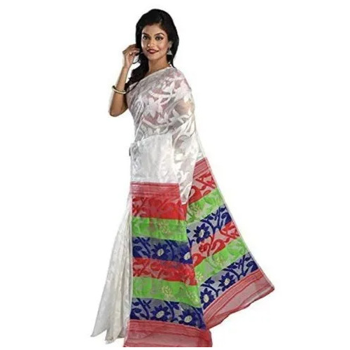 Multicolor Dhakay Jamdani Rasom Saree