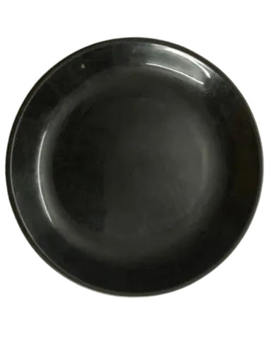 Plastic Black Plate - Plastic, 7.5 Inch, Black | Durable, Lightweight, Polished Round Plate