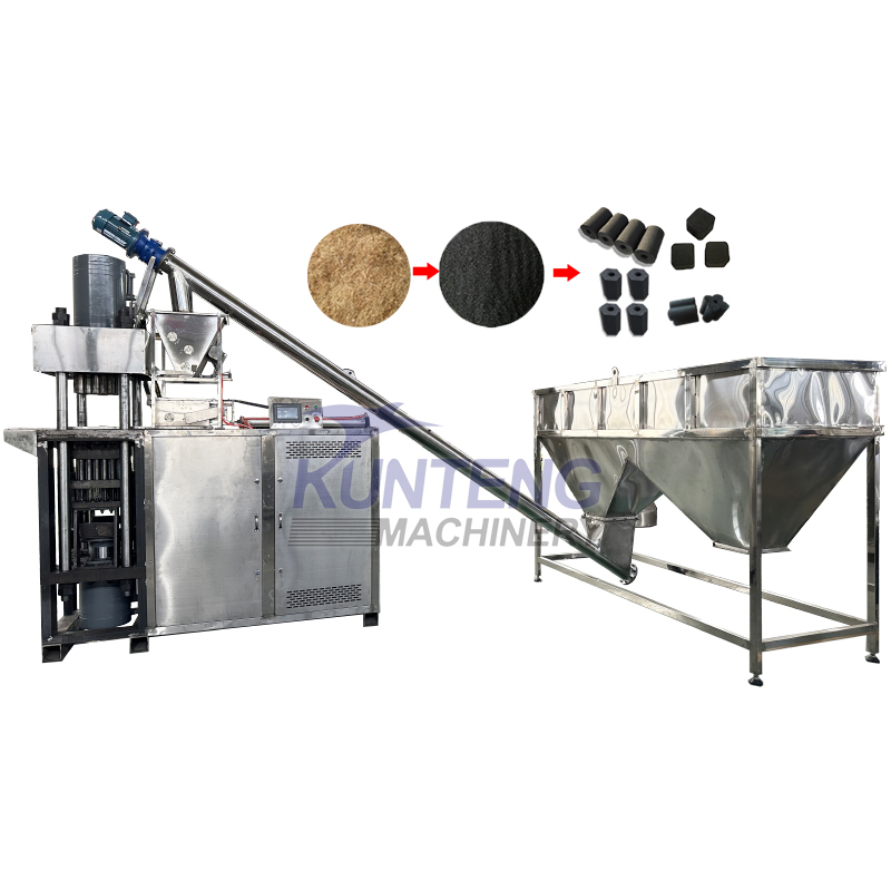 Ss Hydraulic Coconut Shell Carbon Powder Briquetting Machine - Briquette Size: Customized