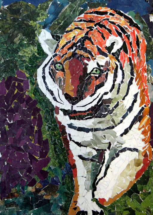 Tiger Hand Painting (Tiger The National Animal 2016/P-016/C-196) - Color: Multicolor