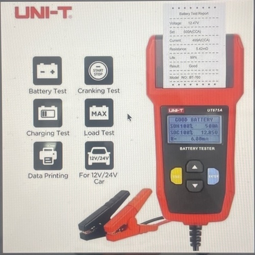 Uni-T Ut675a Battery Tester With In Built Printer