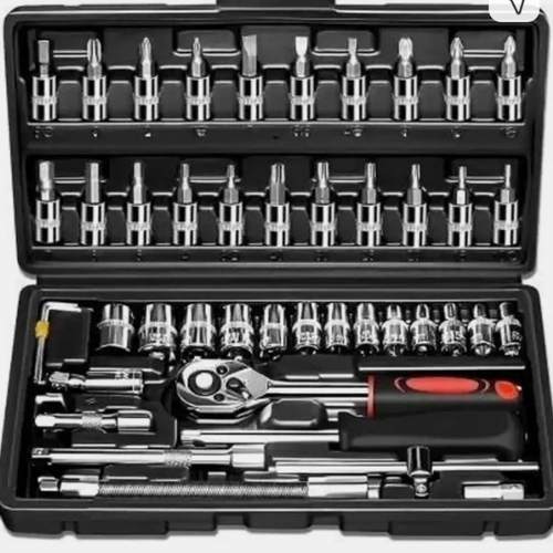 46 Pieces Drive Socket Set Tool Kit