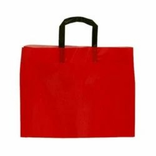 Red Hdpe Loop Handle Bags - Hdpe, All Sizes, Red | Durable, Lightweight, Tear Resistant, Reusable, Eco Friendly, Moisture Resistant