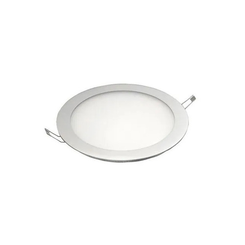 Round LED Panel Light - Plastic, Round, White, 15W, Warm White 5000-6500K, 230V, IP40, Easy to Fit