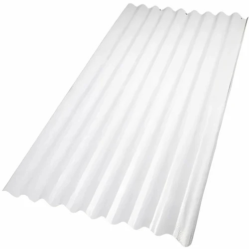 White Color Coated Polycarbonate Roofing Sheets - 8x3 ft, 0.60 mm Thickness | White, Commercial Use