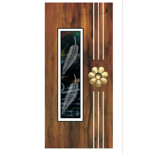 Wooden Laminate Interior Door - Burma Teak, 32mm Thickness, Brown Black, Swing Hinge | Finished Surface