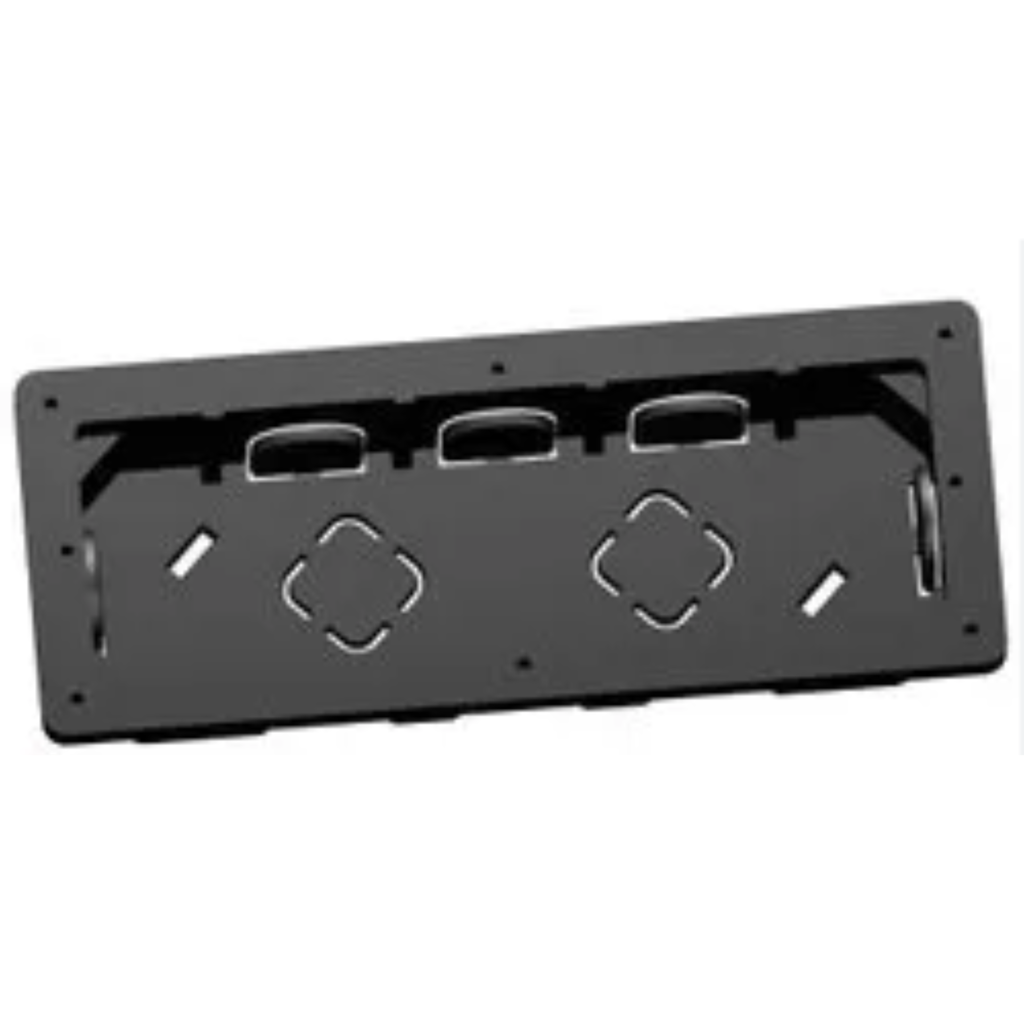 6 Plastic Modular Box - Color: Black