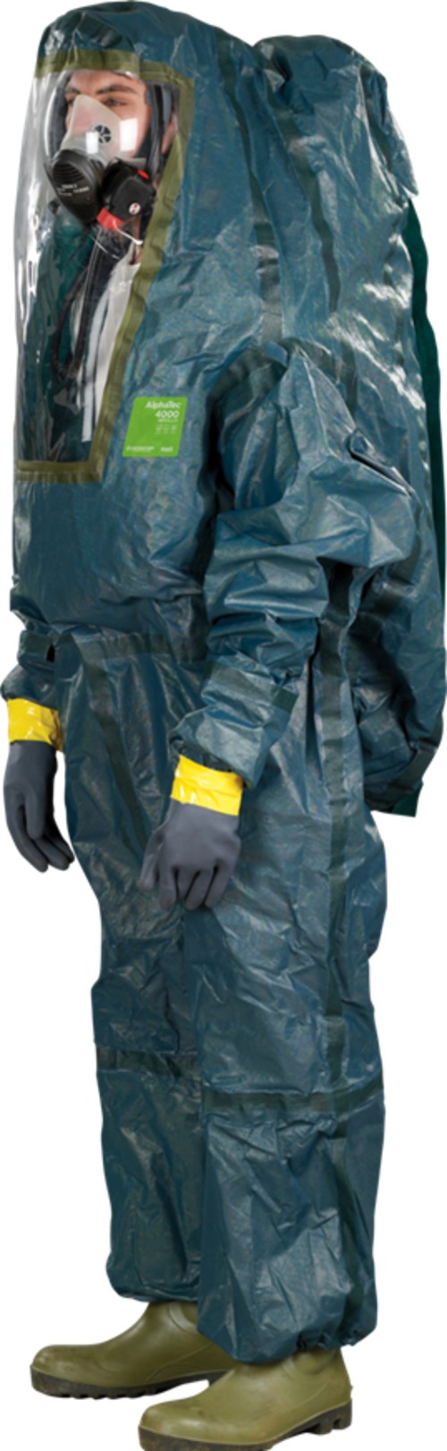 Alphatec 4000 Apollo Ultrasonically Welded & Taped Model 126 Fully Encapsulated Chemical Protective Liquid Tight Suit - Application: Life Sciences Mining Fire And Rescue Energy Automotive Aftermarket Emergency Medical Services Food Processing
