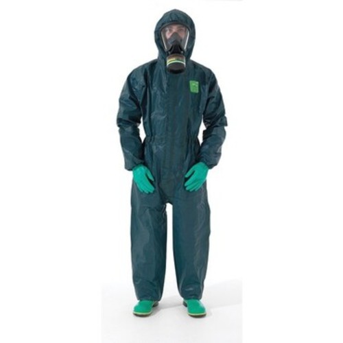 Ansell Alphatec 4000 Hooded Model 111 Disposable Coverall - Color: Green