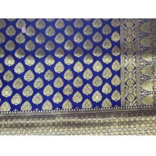Katan Saree - Color: Blue & Golden